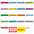 Color Coded Writable Moving Box Labels Household Packing Classification 1200