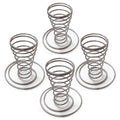 4 Pack Ice Cream Cone Holders, Stainless Steel Spiral Waffle Display Stands with Round Base for Sugar Cones, Pizza, Sushi, Parties, Catering and Dessert Tables