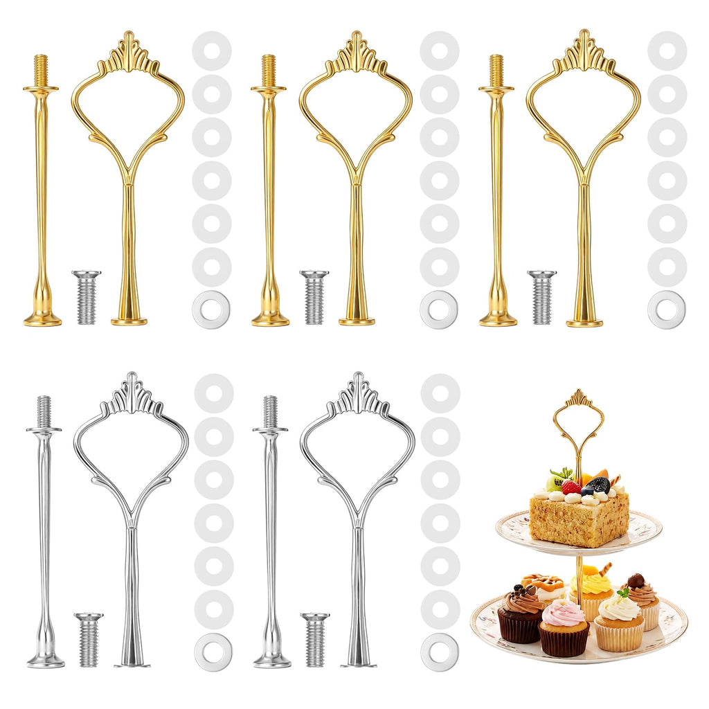 5 Sets 2 Tier Cake Stand Hardware, Tiered Tray Hardware Kit