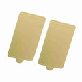 100 Pcs Gold Mini Cake Trays, Paper Mousse Cupcake Boards for Dessert Display Pastry Tray (large rectangle) large rectangle