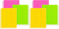 L Liked 1" x2-5/8 Assorted Fluorescent Address Labels 900 Labels 30 Sheets (Pack of 2) 1" x 2-5/8" (Pack of 2)