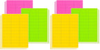 L Liked 1" x2-5/8 Assorted Fluorescent Address Labels 900 Labels 30 Sheets (Pack of 2) 1" x 2-5/8" (Pack of 2)