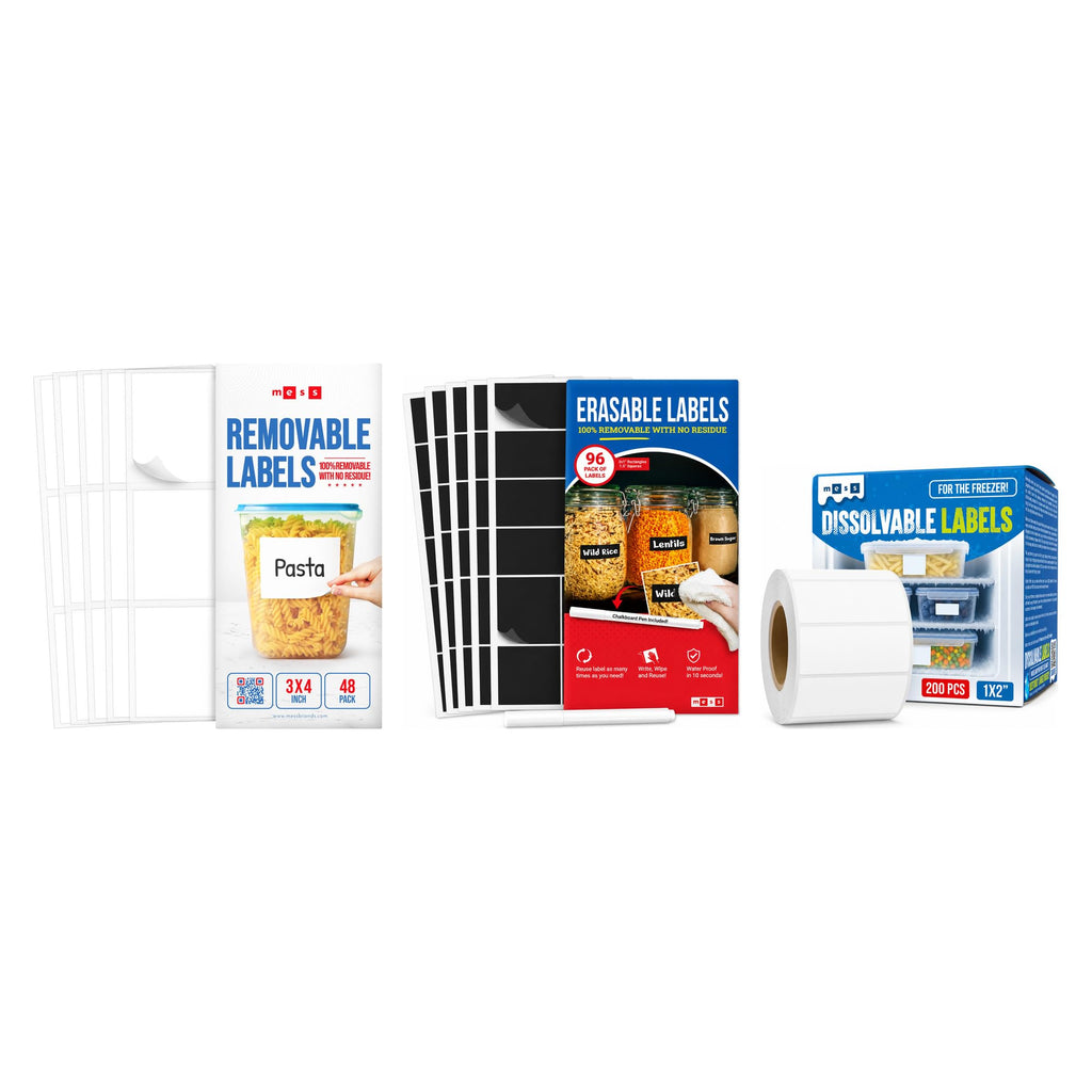 Kitchen Prep Bundle - 3x4 48pk - Black 96pk - Fill-In 1x2 200/Roll