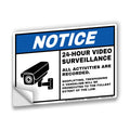 NOTICE 24-Hour Video Surveillance Stickers 5-Pack 5" x 7" – All Activities Are Recorded Security Camera Warning Decals – ANSI Style CCTV Surveillance Labels for Business, Property, Doors & Entrances
