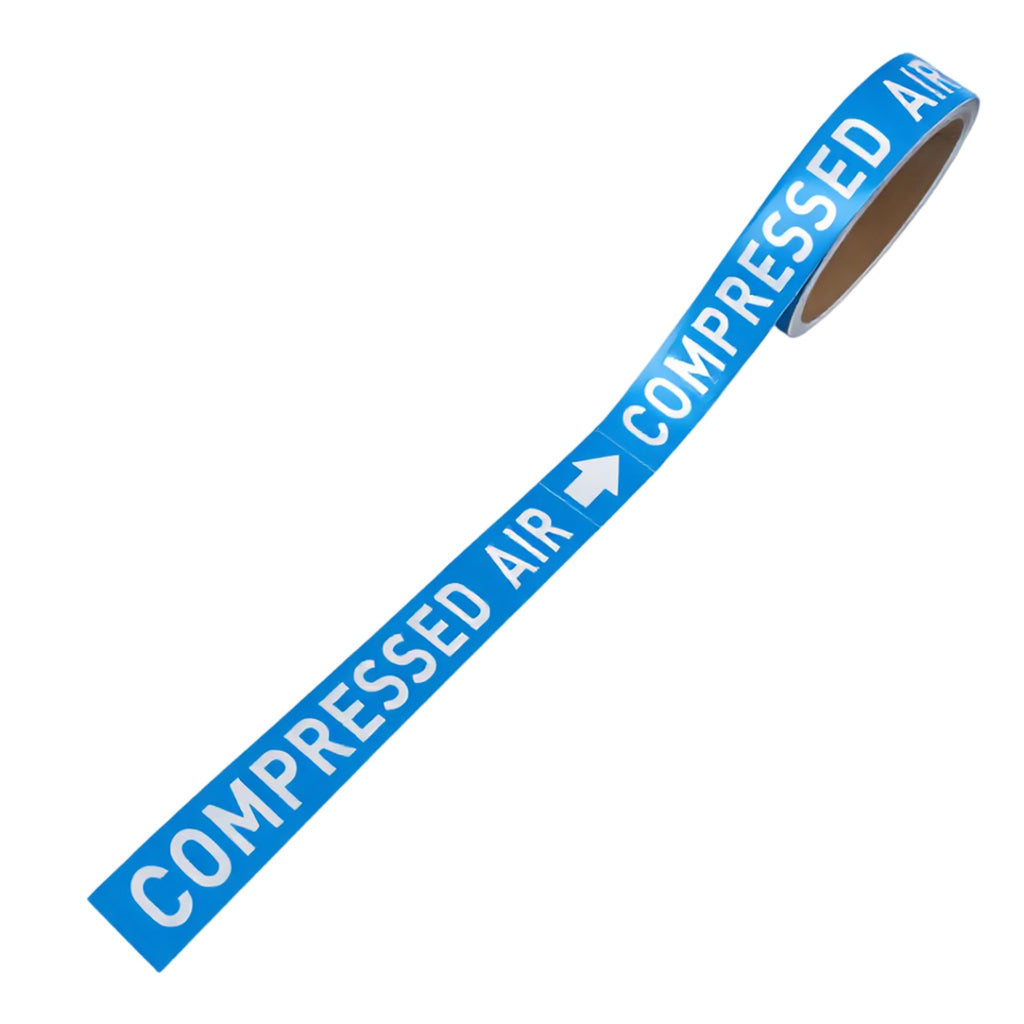 Compressed Air Pipe Markers 1" x 8", 25 Markers
