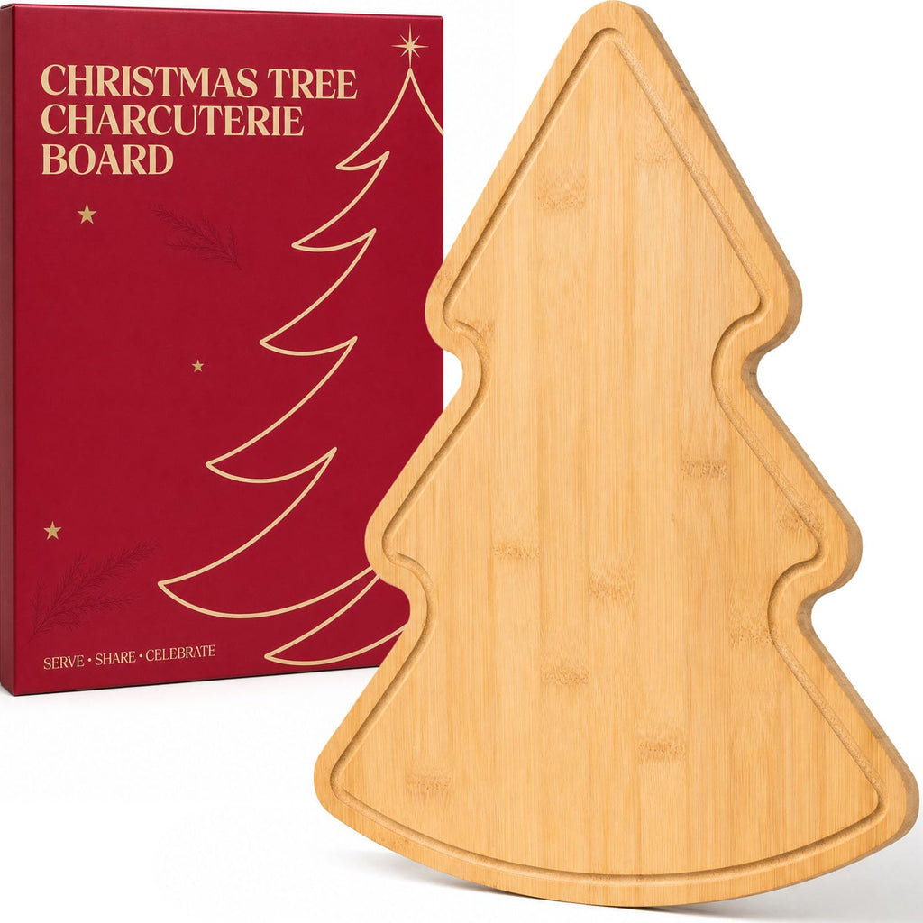 Christmas Tree Charcuterie Board and Cutting Board, 15.7 x 11.8 in