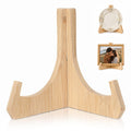 Nogeqi 1 Pack Plate Display Stand Natural Wood Plate Holders for Displaying