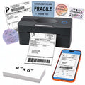 Bluetooth Thermal Shipping Label Printer, 4x6, Black