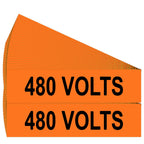 50 Pack 480 Volts Safety Decal, 4" x 1" 50