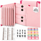 Important Document Organizer, Extra-Thick in Case I Die Binder with Labels Pink