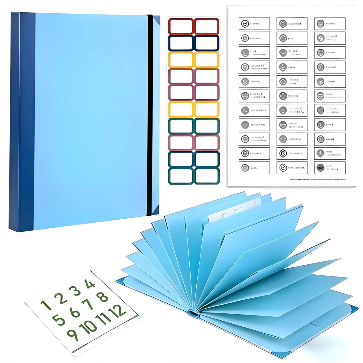 GANGZI The Life Book Document Organizer Binder(Blue) Blue