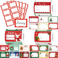Anwyll 200Pcs Red Name Tag Stickers+1500Pcs Christmas Name Tag Stickers