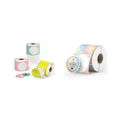 2" Pink Thermal Labels 4 Rolls-3,000 Labels+2" Shell Texture Round Thermal Labels 500 Labels/Roll