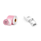3" Pink Circle Thermal Labels 500 Labels/Roll+4x6 Thermal Printer Labels 220 Labels/Stack