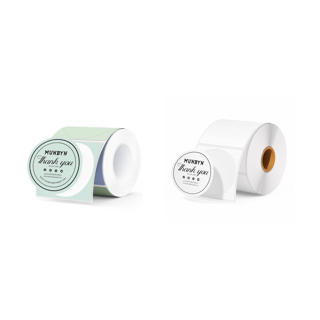 2" Circle Thermal Labels 150 Labels/Roll+2" Circle Thermal Labels 750 Labels/Roll