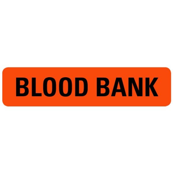 Blood Bank Labels .375" x 1.625" Labels (500 labels)