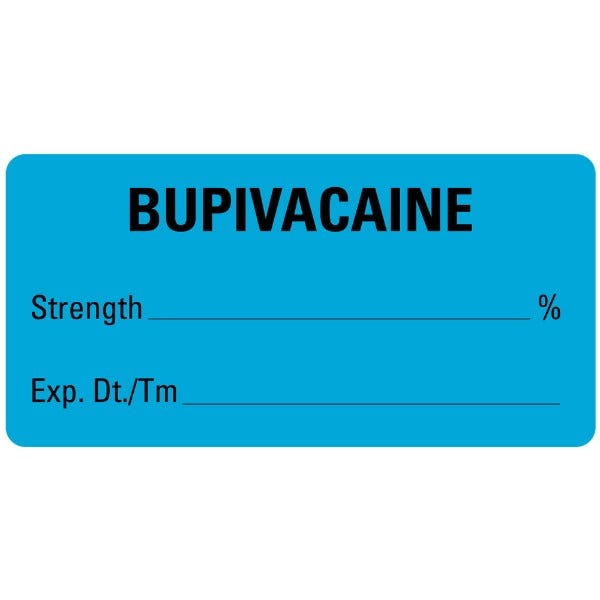2"x1" BUPIVACAINE Medical Healthcare Labels 2" x 1" Labels (500 labels)