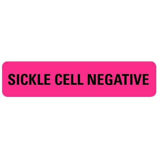 SICKLE CELL NEGATIVE Labels .375" x 1.625" Labels (500 labels)