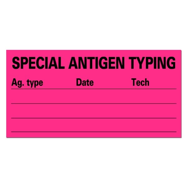 SPECIAL ANTIGEN TYPING Labels 2" x 1" Labels (500 labels)