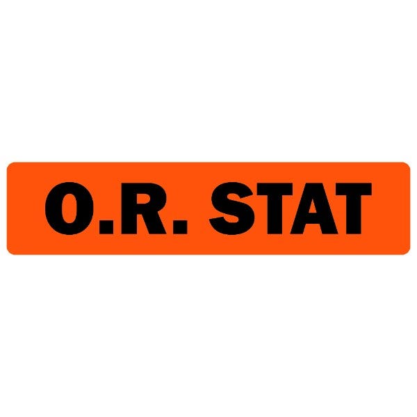 O.R. Stat Medical Labels .375" x 1.625" labels (500 labels)