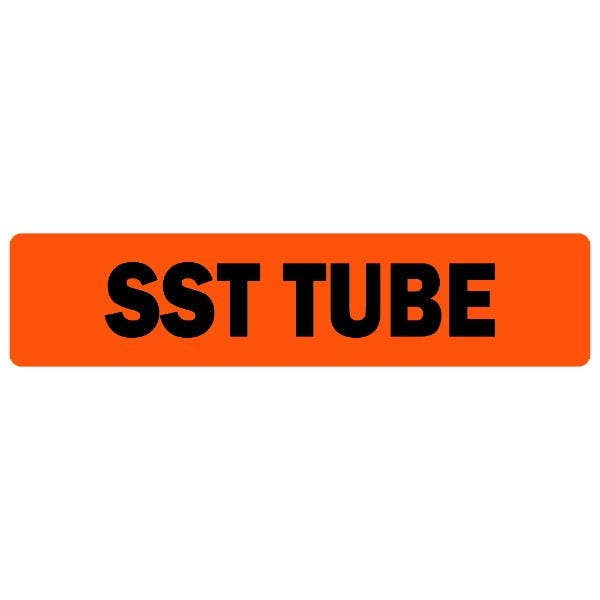 SST Tube Medical Labels .375" x 1.625" labels (500 labels)