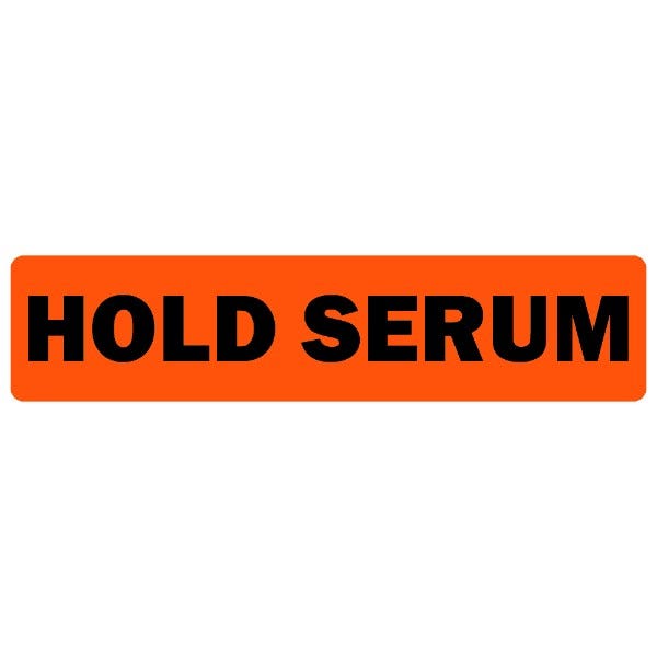 Hold Serum Medical Labels .375" x 1.625" labels (500 labels)