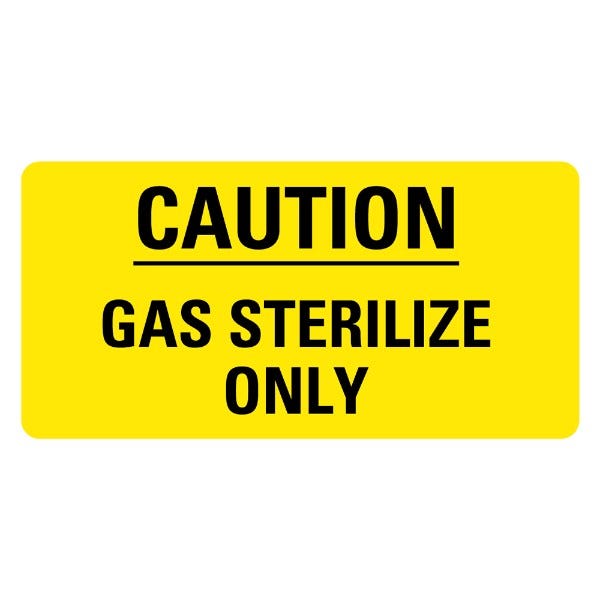 Caution Gas Sterilize Only Labels 2" x 1" Labels (500 labels)