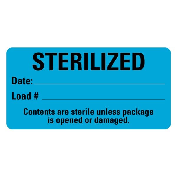 STERILIZED Medical Labels 2 x 1 Inch Labels (500 labels)