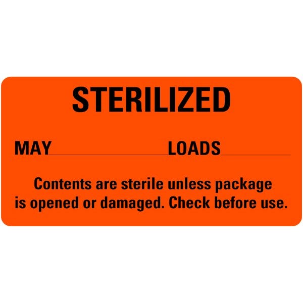 STERILIZED May Medical Labels 2 x 1 Inch Labels (500 labels)