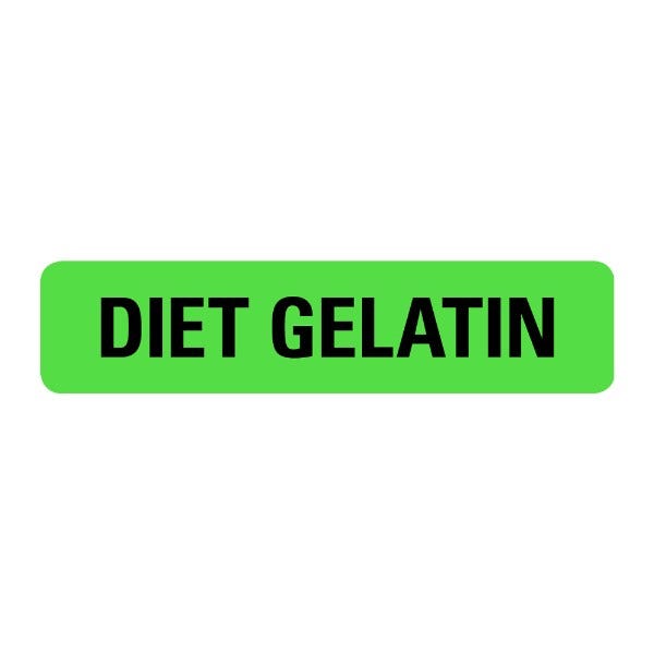 Diet Gelatin Labels .375 x 1.625  (500 labels)