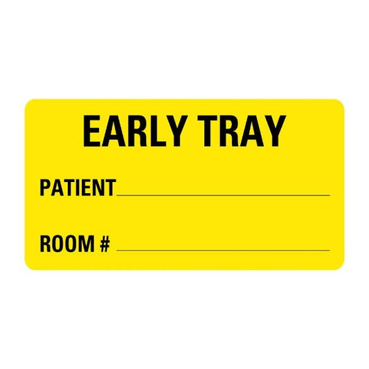 Early Tray Patient Room Labels 2" x 1"  (500 labels)