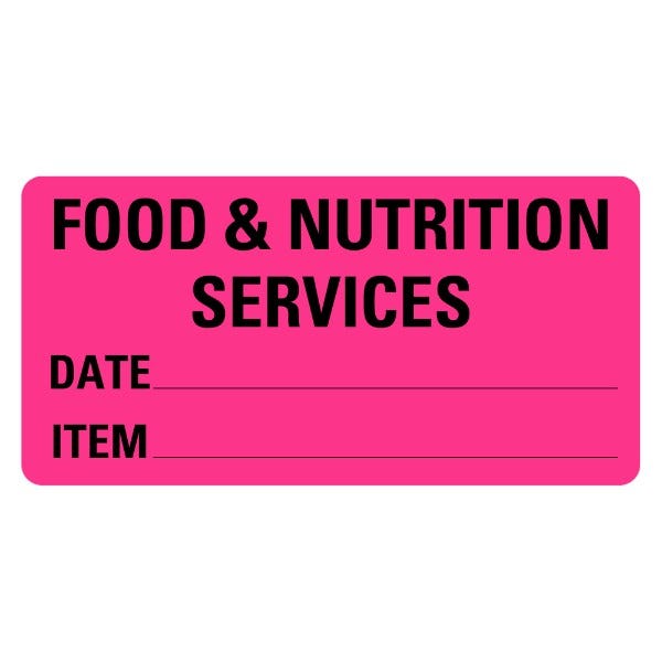 Food Nutrition Labels 2" x 1"  (500 labels)