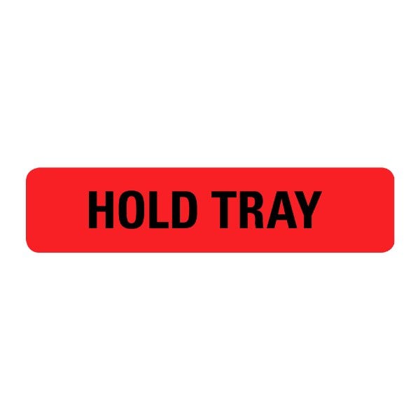Hold Tray Food Service Medical Labels .375 x 1.625  (500 labels)