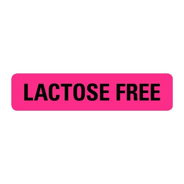 Lactose Free Labels .375 x 1.625  (500 labels)