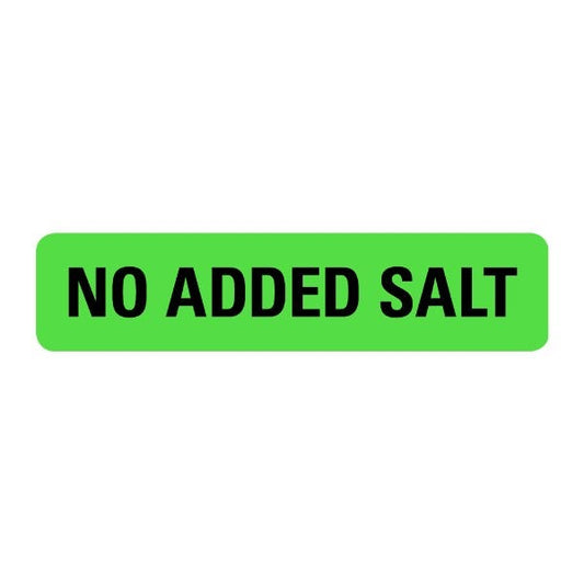 No Added Salt Labels .375 x 1.625  (500 labels)