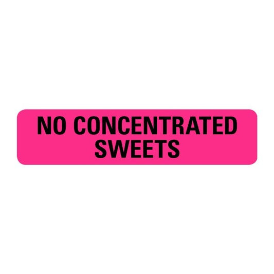 No Concentrated Sweets Labels .375 x 1.625  (500 labels)