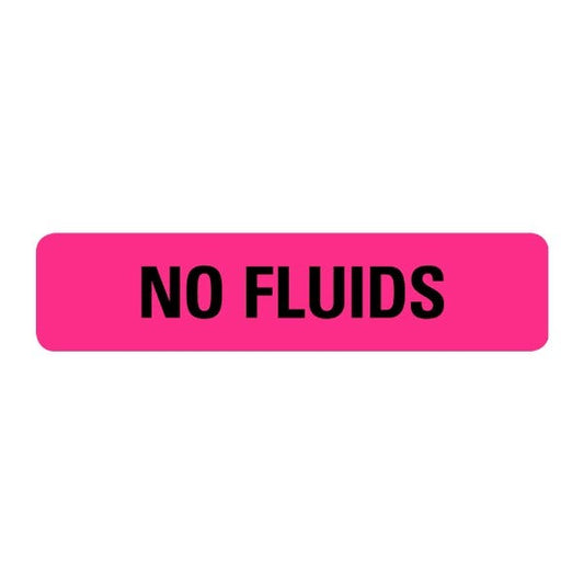 No Fluids Labels .375 x 1.625  (500 labels)