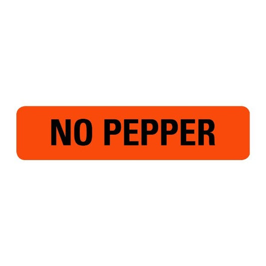 No Pepper Food Service Medical Labels .375 x 1.625  (500 labels)
