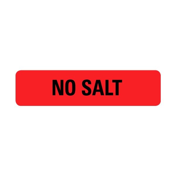 No Salt Food Service Medical Labels .375 x 1.625  (500 labels)
