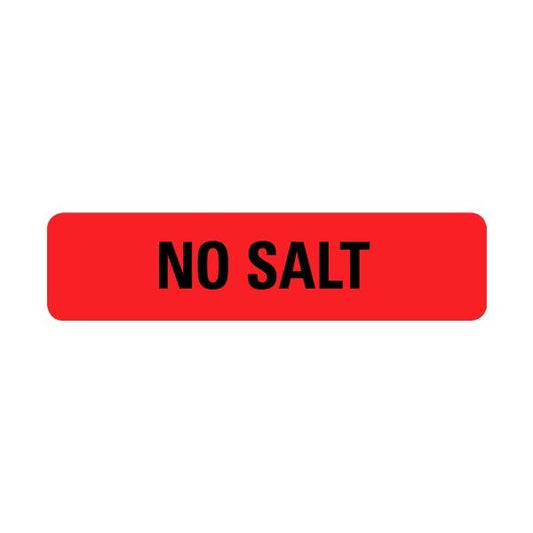 No Salt Food Service Medical Labels .375 x 1.625  (500 labels)