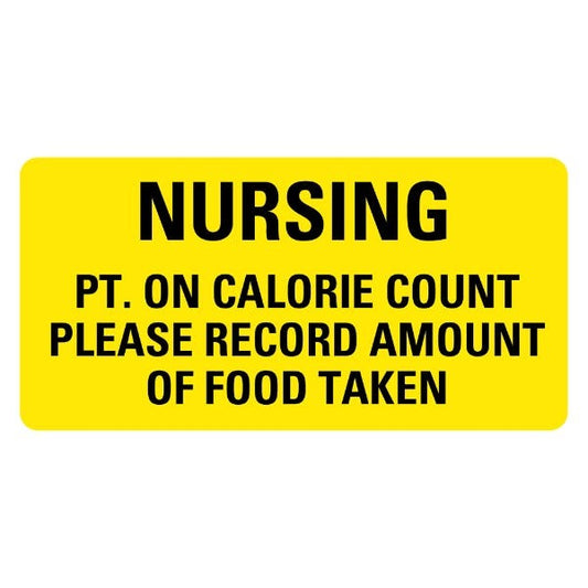 Nursing Patient Calorie Count Food Service Medical Labels 2" x 1" Pack of 500