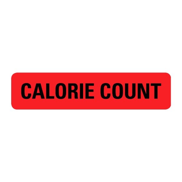 Calorie Count Labels .375 x 1.625 inch (500 labels)