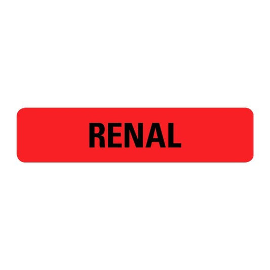 Renal Food Service Medical Labels .375 x 1.625  (500 labels)