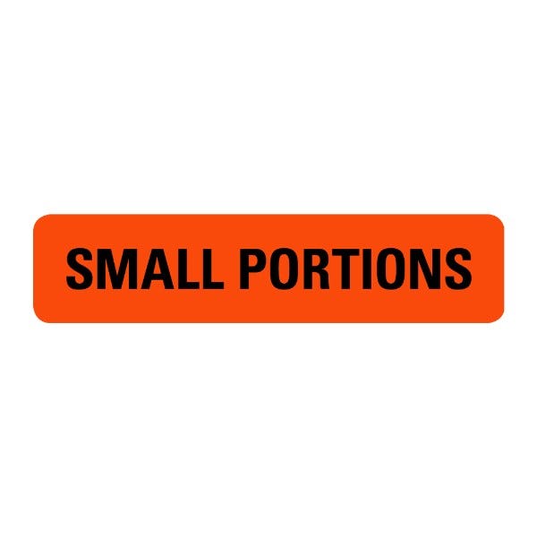 Small Portions Food Labels .375 x 1.625  (500 labels)