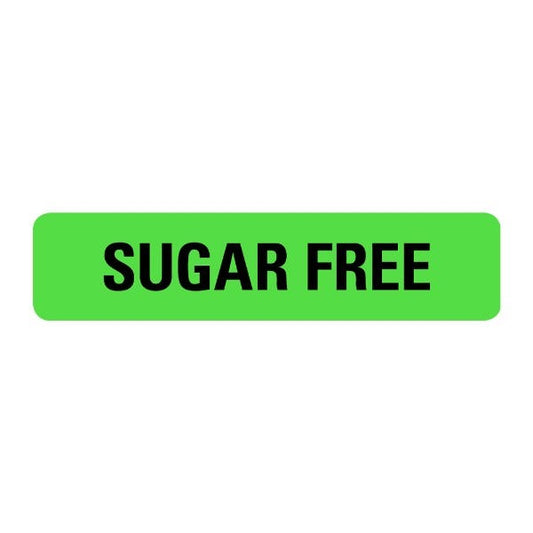 Sugar Free Food Service Medical Labels 0.375" x 1.625" Labels (500 labels)