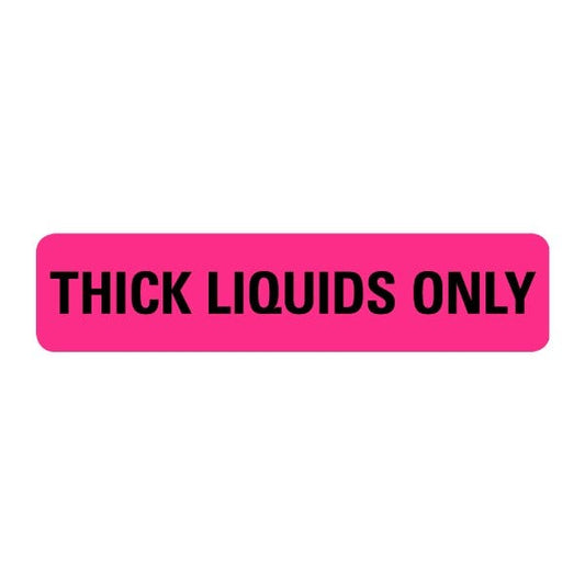Thick Liquids Only Food Service Medical Labels .375 x 1.625  (500 labels)