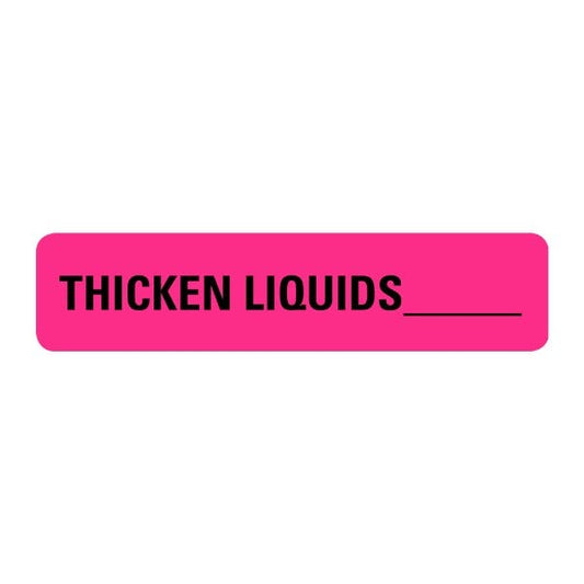 Thicken Liquids Food Service Medical Labels .375 x 1.625  (500 labels)