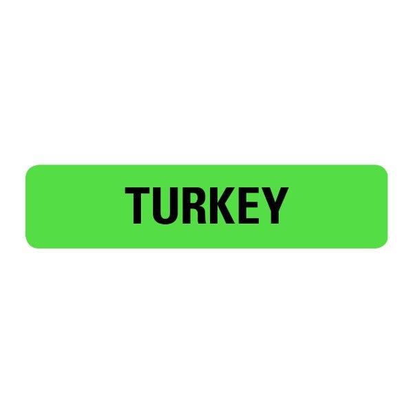 Turkey Food Service Medical Labels .375 x 1.625  (500 labels)