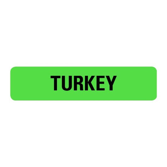 Turkey Food Service Medical Labels .375 x 1.625  (500 labels)