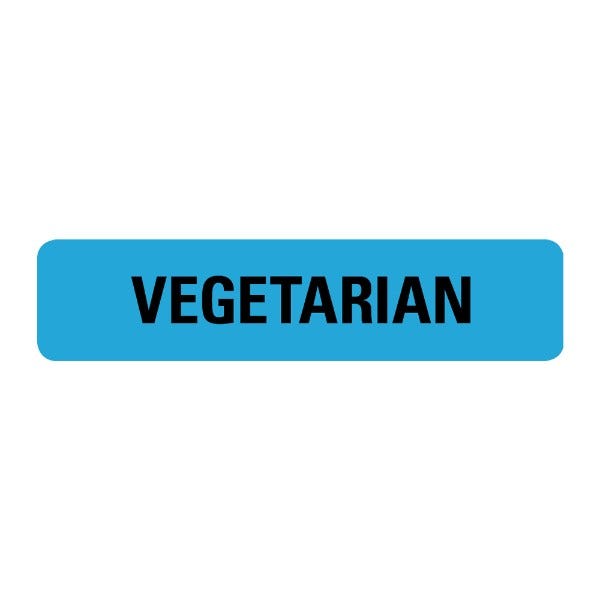 Vegetarian Food Service Medical Labels .375 x 1.625  (500 labels)